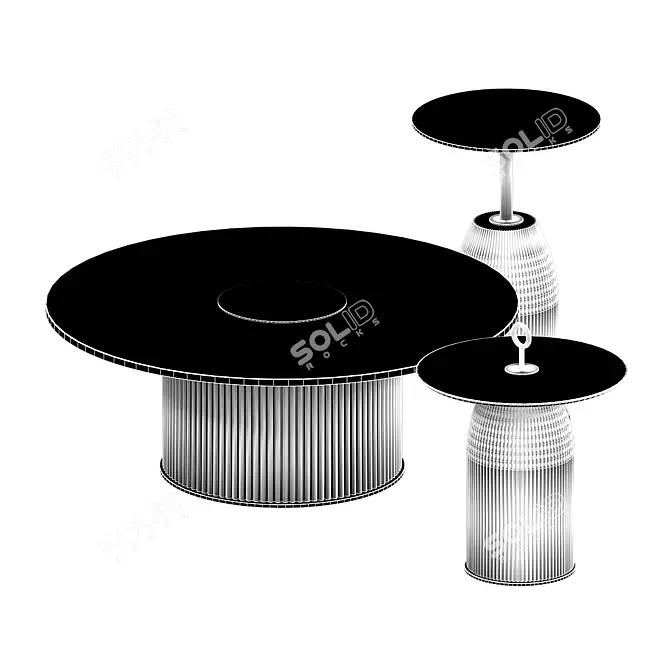 Elegant Italian Coffee Table 3D model image 4