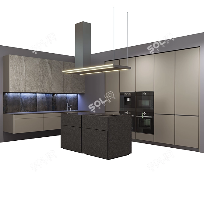 Greystone Beeck Kuchen: Sleek Kitchen Design 3D model image 1