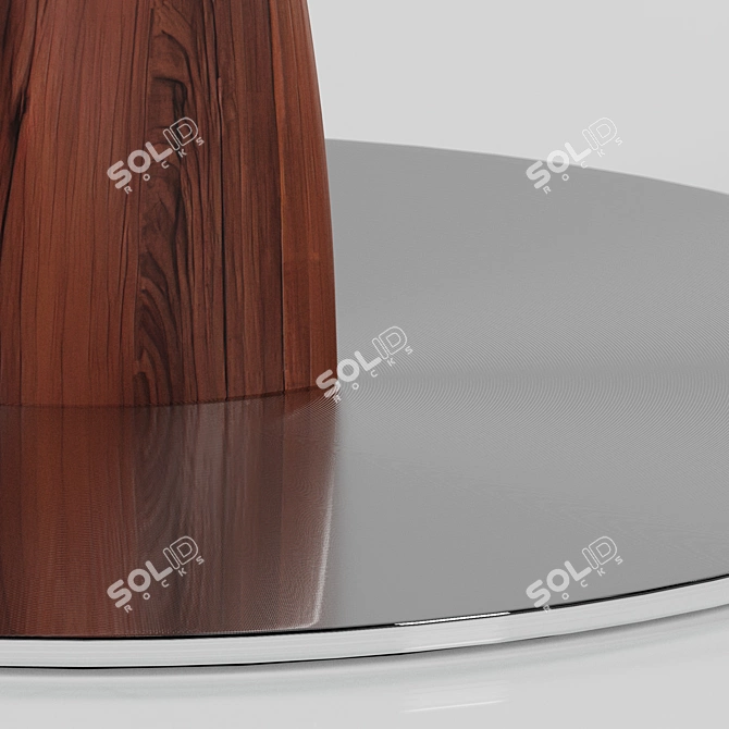 Elegant Walnut Dining Table 3D model image 3