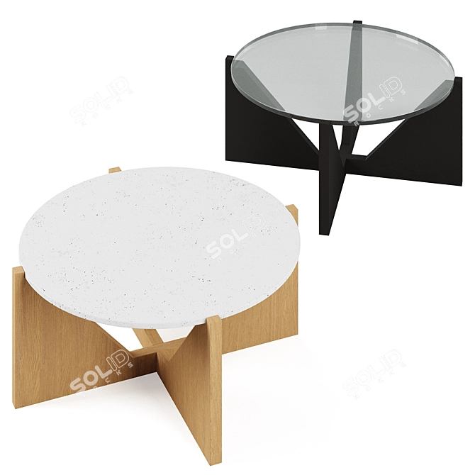 Contemporary Miro Coffee Table 3D model image 2