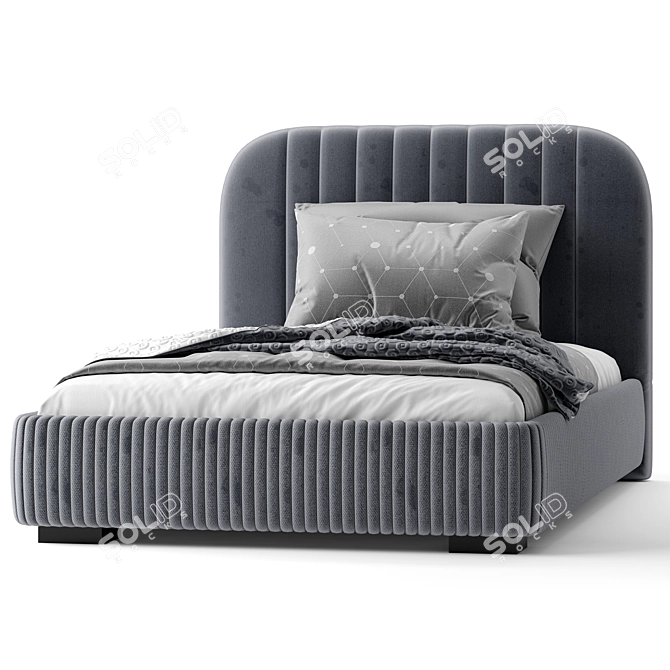 Stylish Single Bed for Boys 3D model image 2