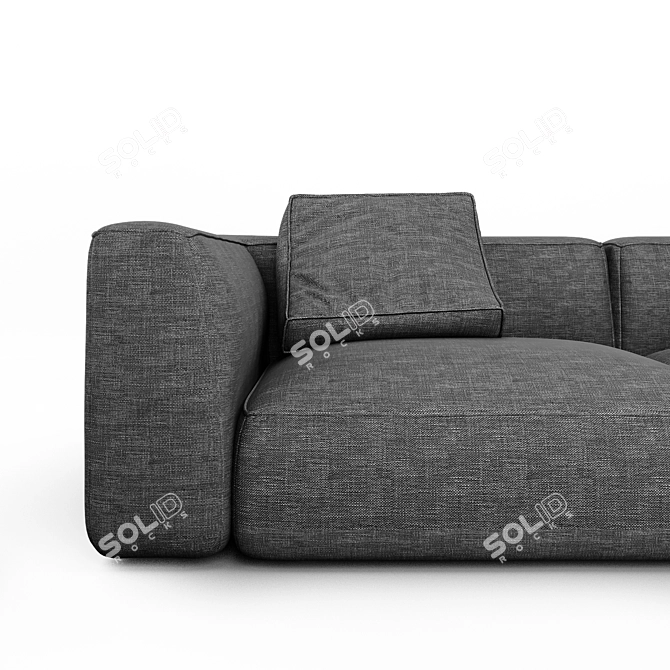 Elegant Stone Sofa: Expertly Crafted Comfort 3D model image 2