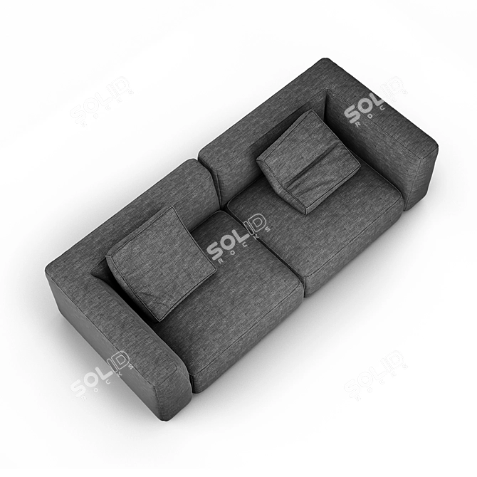 Elegant Stone Sofa: Expertly Crafted Comfort 3D model image 3