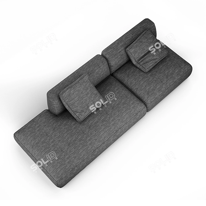 Elegant Stone Sofa: Free and Exclusive 3D model image 2