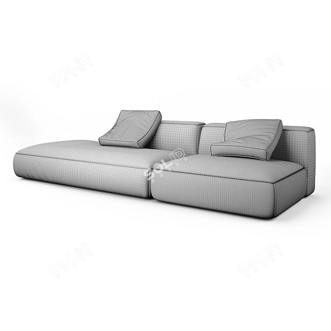 Elegant Stone Sofa: Free and Exclusive 3D model image 4