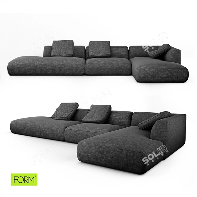 Modern Stone Sofa: Form Mebel 3D model image 1