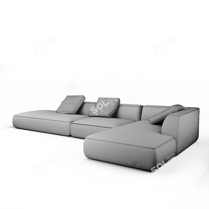 Modern Stone Sofa: Form Mebel 3D model image 4