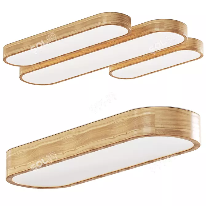 Modern LED Ceiling Lamp 3D model image 1