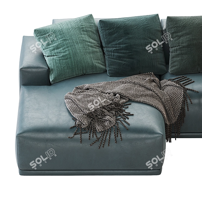 Sleek Modular Sofa: Connect Your Space 3D model image 2