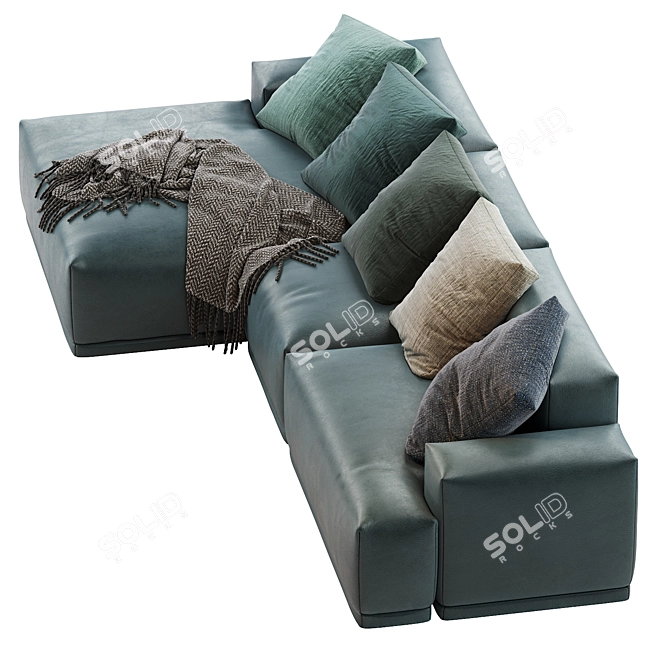 Sleek Modular Sofa: Connect Your Space 3D model image 4