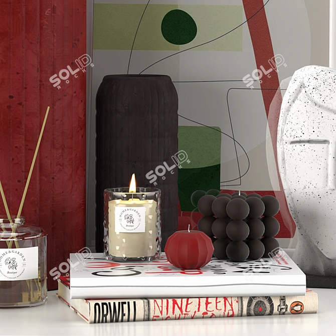 Elegant Decorative Set 2: Aesthetic Charm for Your Space 3D model image 3