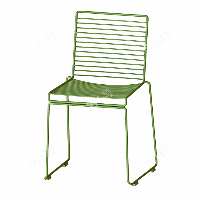 Modern Hay Table & Chair Set 3D model image 4