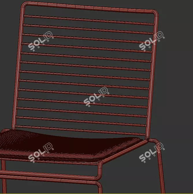 Modern Hay Table & Chair Set 3D model image 5