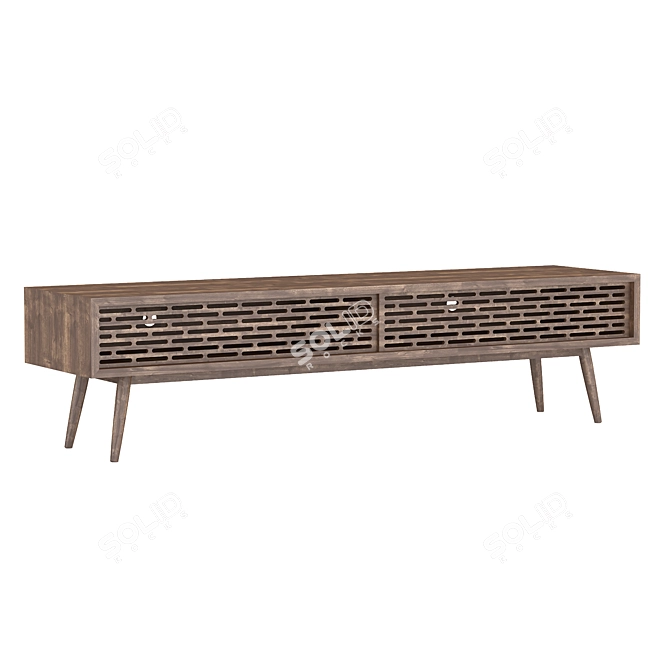 Eco-Wood TV Radio Sideboard 3D model image 3