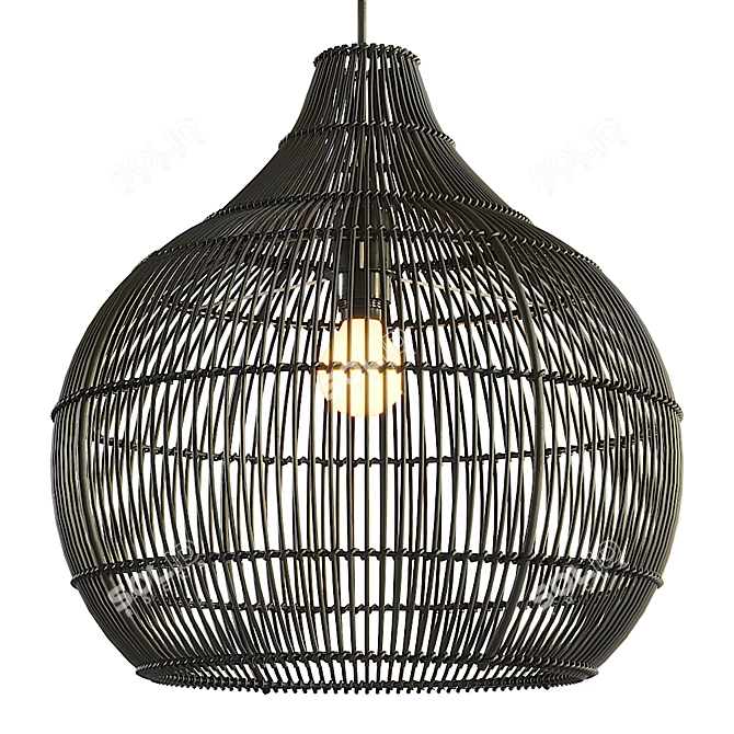 Modern Rattan Chandelier - Aliexpress 3D model image 4