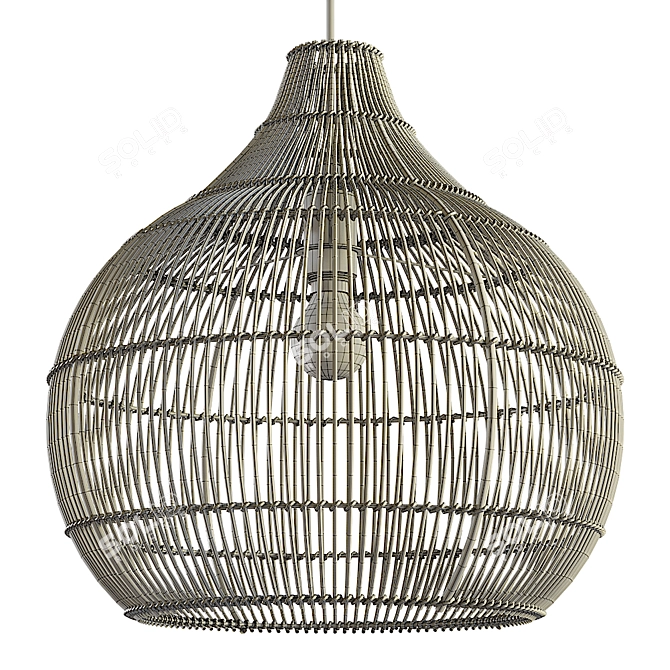 Modern Rattan Chandelier - Aliexpress 3D model image 5