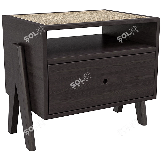 Elegant Latour Bedside Table: Functional & Stylish 3D model image 1