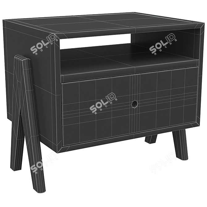 Elegant Latour Bedside Table: Functional & Stylish 3D model image 2