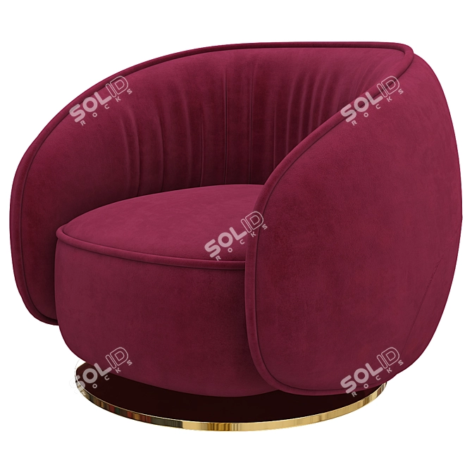 Baxter Leon Armchair: Elegant Comfort 3D model image 1