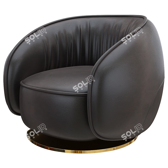 Baxter Leon Armchair: Elegant Comfort 3D model image 2