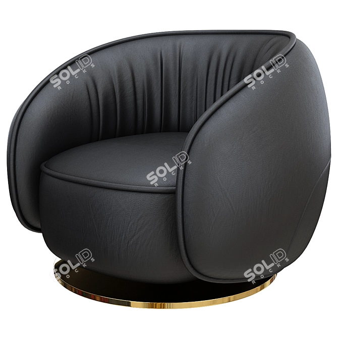 Baxter Leon Armchair: Elegant Comfort 3D model image 3