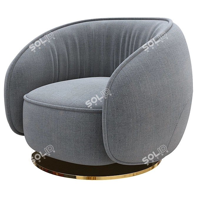 Baxter Leon Armchair: Elegant Comfort 3D model image 4