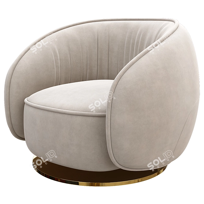 Baxter Leon Armchair: Elegant Comfort 3D model image 5