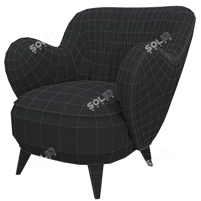 Vintage Kagan Barrel Chairs | Mid-Century Modern Design 3D model image 6