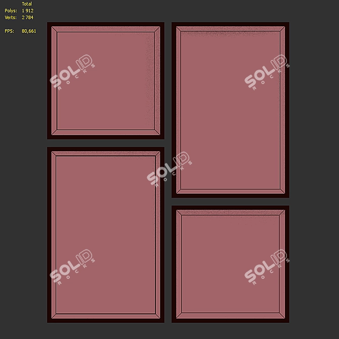 ModernClassic Picture Frame Set 3D model image 7