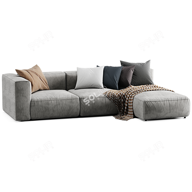 Modern Ligne Roset Nils Lounge Sofa 3D model image 3