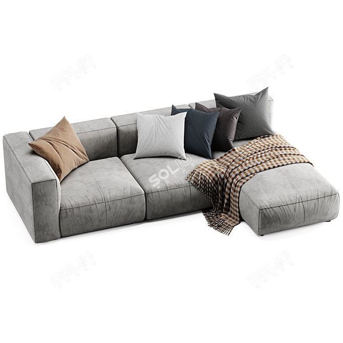 Modern Ligne Roset Nils Lounge Sofa 3D model image 5