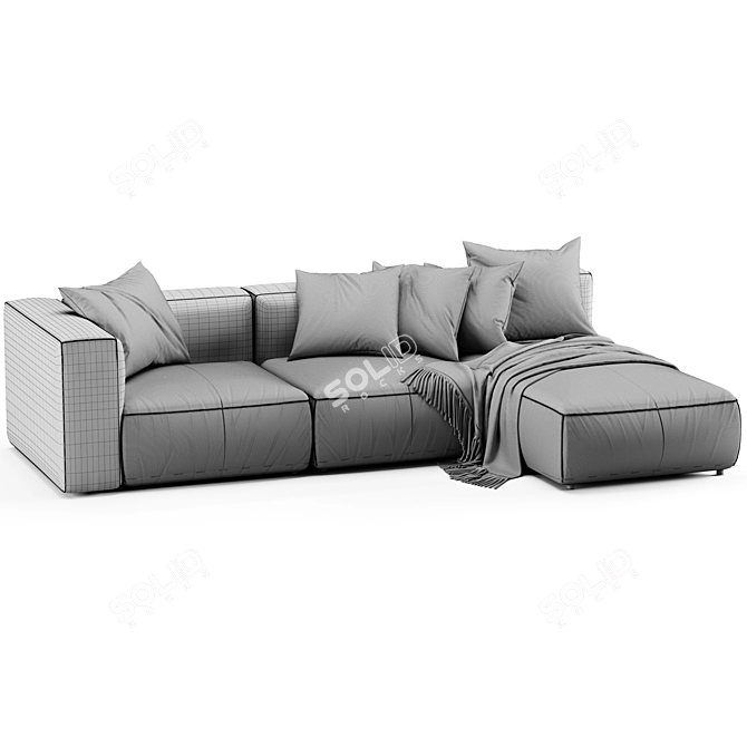 Modern Ligne Roset Nils Lounge Sofa 3D model image 6