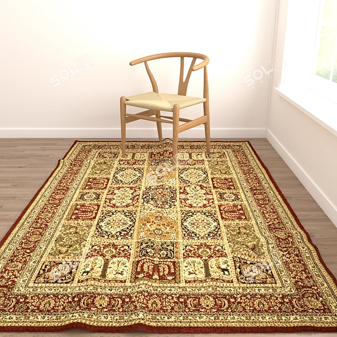 Versatile Rug Set: 6 Variations 3D model image 2