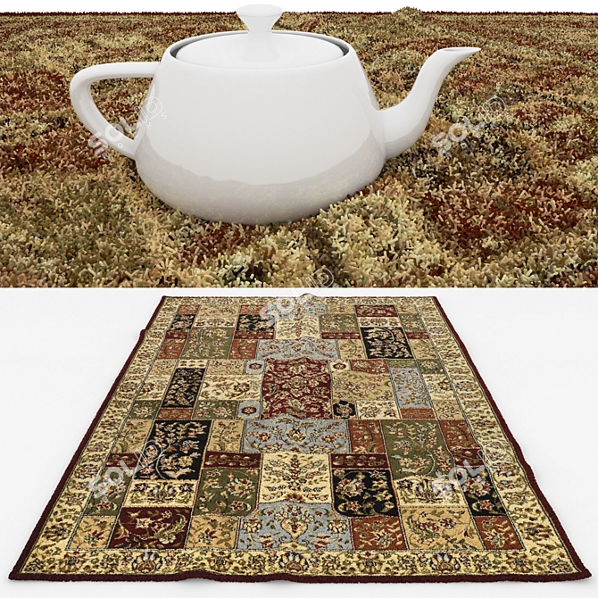 Versatile Rug Set: 6 Variations 3D model image 3