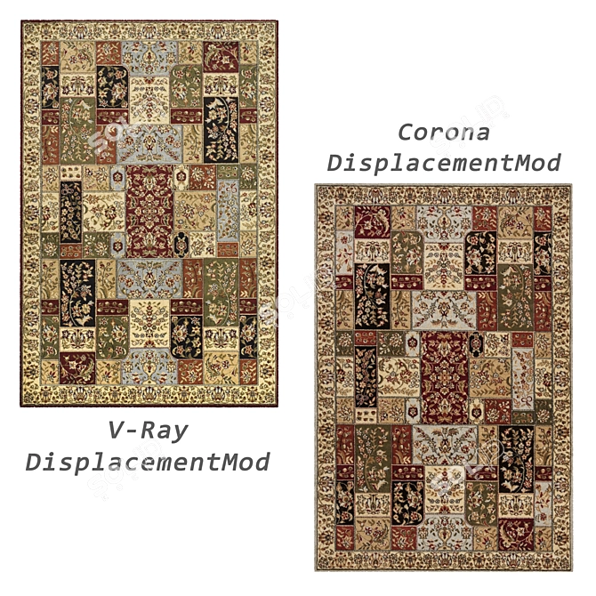 Versatile Rug Set: 6 Variations 3D model image 4