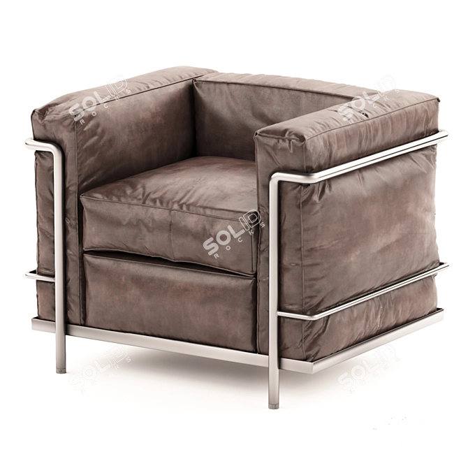 Sleek Cassina LC2 Armchair 3D model image 1