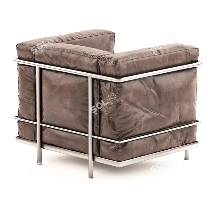 Sleek Cassina LC2 Armchair 3D model image 3