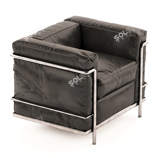 Sleek Cassina LC2 Armchair 3D model image 6