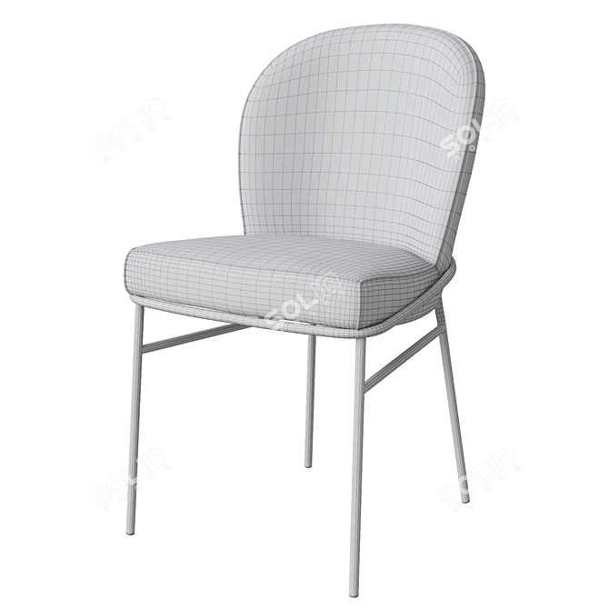 Eichholtz Willis Velvet Dining Chair 3D model image 2