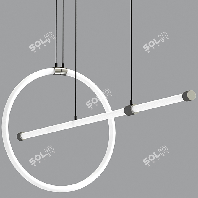 Modern LED Pendant Light Fixture 3D model image 4