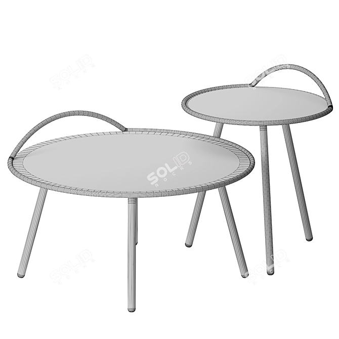 Modern Minimalist PEEL Table 3D model image 3