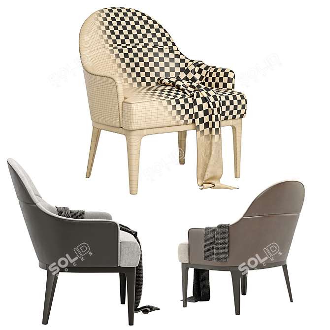 Tirolo Aston: Sleek and Stylish Easy Chair 3D model image 3