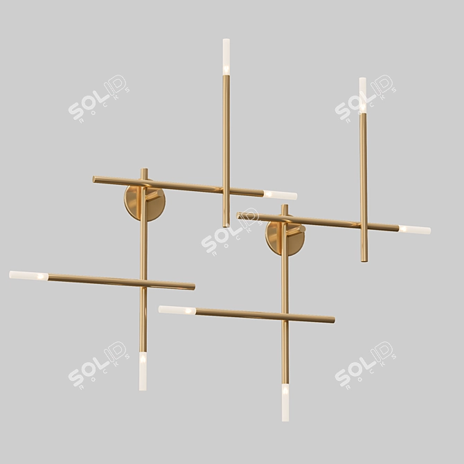 Modern Traverse Wall Lamp 3D model image 1