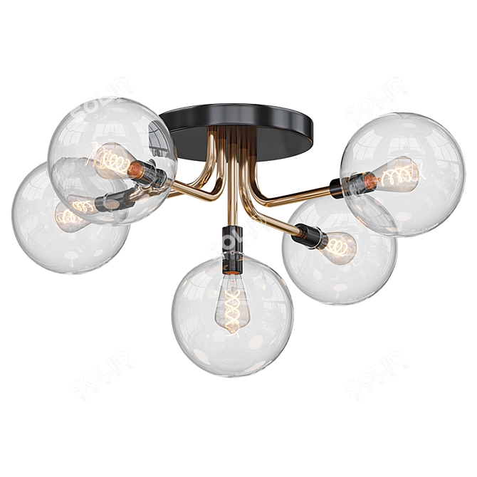 Viaggio Flushmount: Stylish Lighting Solution 3D model image 1