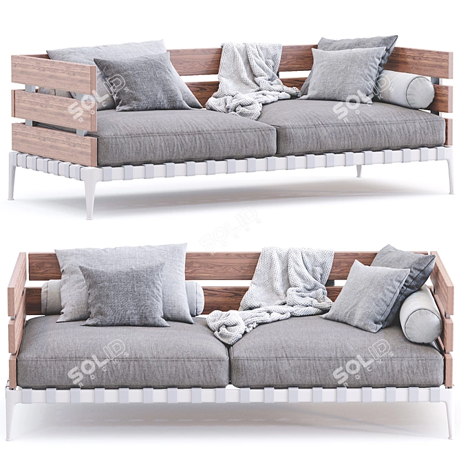 Modern Flexform Ansel Sofa 3D model image 2