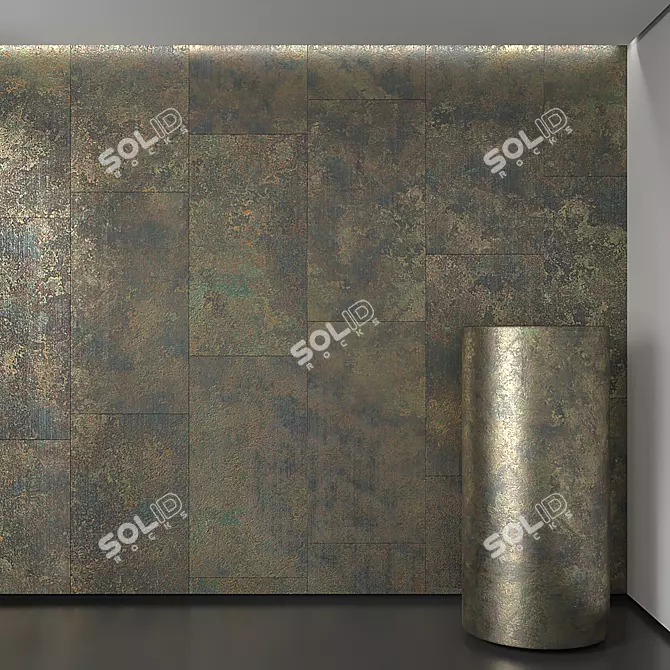  Seamless Metal Plate 4 - 1500x800mm 3D model image 1