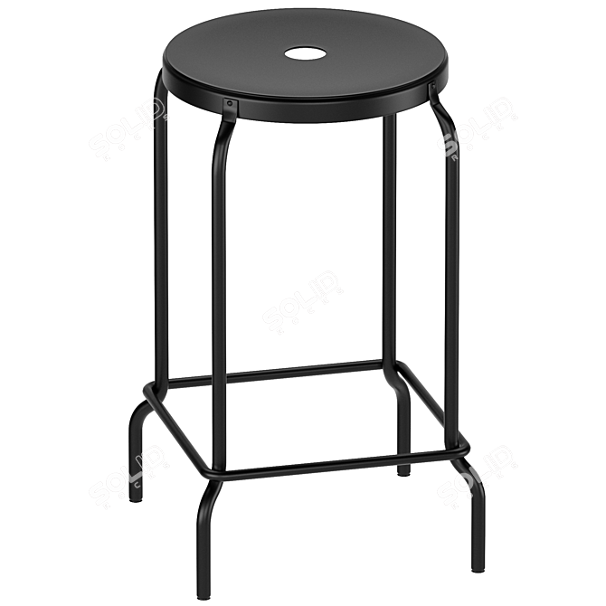 Sleek and Modern Bar Stool 3D model image 1