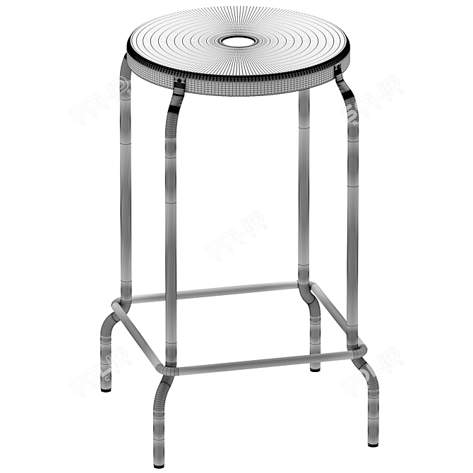 Sleek and Modern Bar Stool 3D model image 4