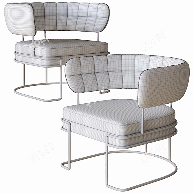 Madison Porus Studio Armchair 3D model image 4