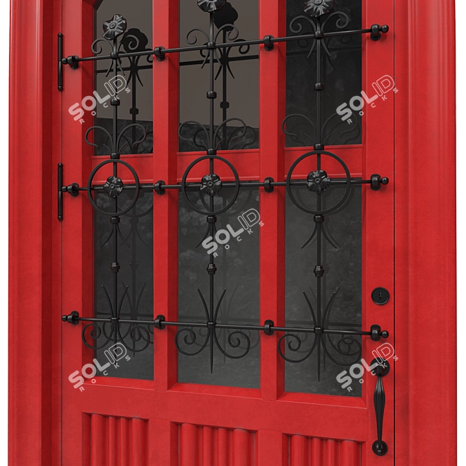 Classic 3D Max Door: 900mm x 2000mm 3D model image 2